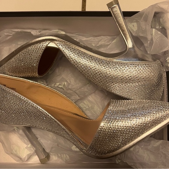 MIA Glittering Silver Heels - Picture 2 of 8
